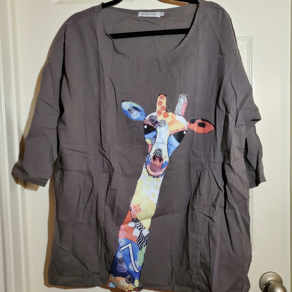 Giraffe printed shirt